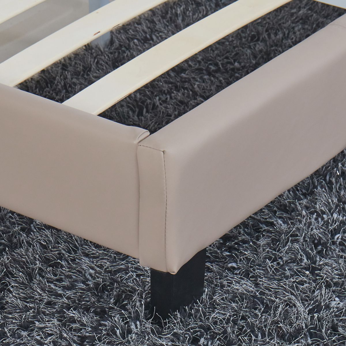 Κρεβάτι ArteLibre AZALEA Capuccino PU 213x131x88cm (Στρώμα 120x200cm)
