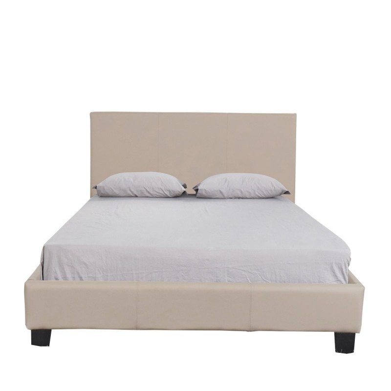 Κρεβάτι ArteLibre AZALEA Capuccino PU 213x131x88cm (Στρώμα 120x200cm)