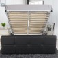 Κρεβάτι ArteLibre ANEMONE Μαύρο PU Με Αποθηκευτικό Χώρο 217.5x170.5x100cm(Στρώμα 160x200cm)