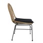 Καρέκλα Κήπου ArteLibre ACCIUS Φυσικό/Μαύρο Μέταλλο/Rattan 49x56x84cm