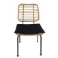 Καρέκλα Κήπου ArteLibre ATIUS Φυσικό/Μαύρο Μέταλλο/Rattan 46.5x55x86cm