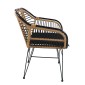 Καρέκλα Κήπου ArteLibre ATINIUS Φυσικό/Μαύρο Μέταλλο/Rattan 58x62x82cm