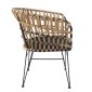 Καρέκλα Κήπου ArteLibre AULIUS Φυσικό/Μαύρο Μέταλλο/Rattan 57x60x78.5cm