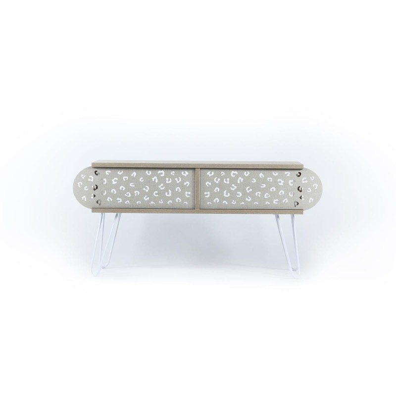 Έπιπλο Τηλεόρασης ArteLibre ILLIA No 3 Δρυς/Λευκό 106x30x48cm
