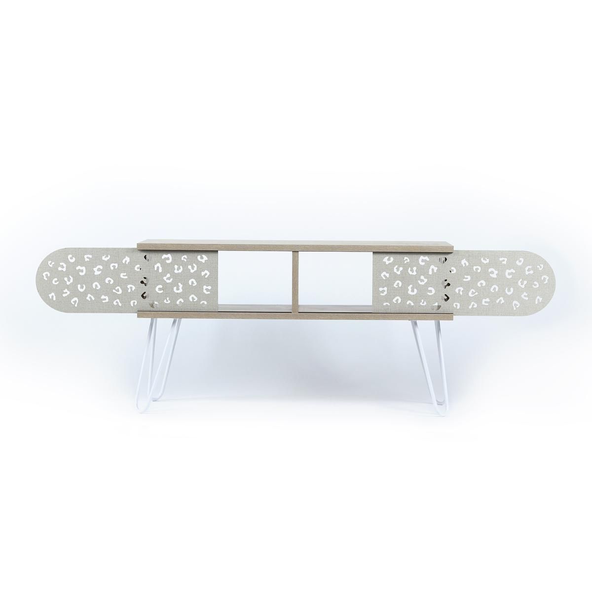 Έπιπλο Τηλεόρασης ArteLibre ILLIA No 3 Δρυς/Λευκό 106x30x48cm