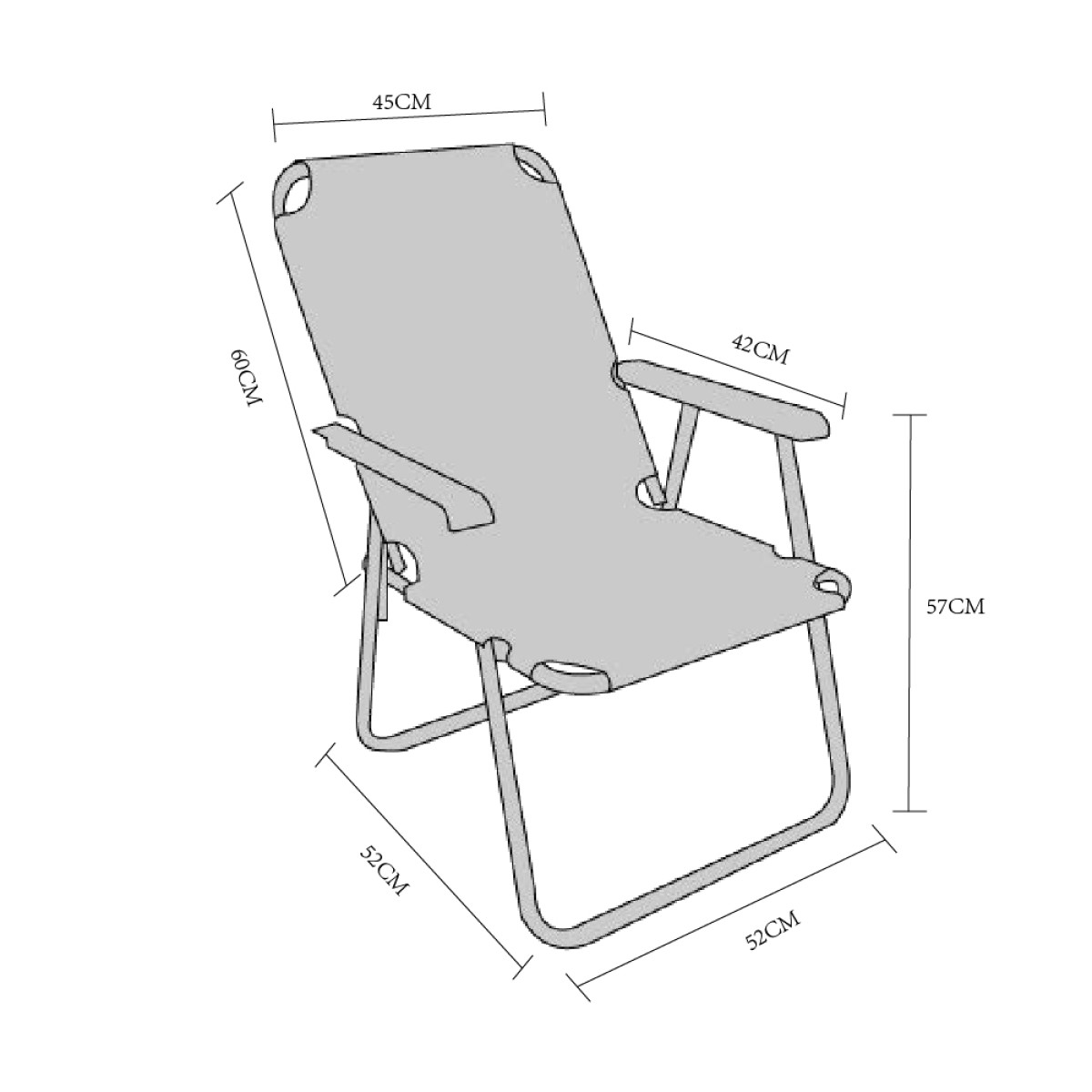 Καρέκλα Παραλίας ArteLibre Μπλε Μέταλλο/Ύφασμα 47x54x75cm