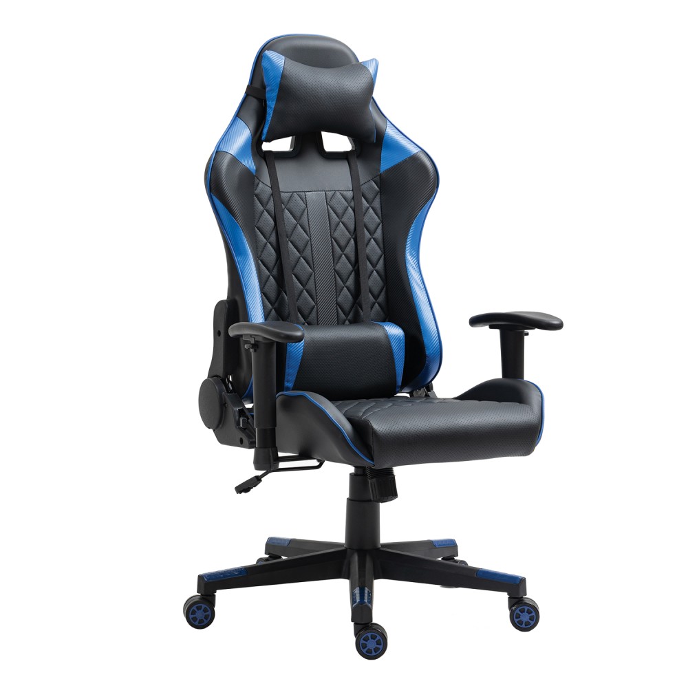 Καρέκλα Γραφείου ArteLibre Gaming ENNIS Μπλε/Μαύρο PVC 70x55x122-131cm Καρέκλα Γραφείου ArteLibre Gaming ENNIS Μπλε/Μαύρο PVC 70x55x122-131cm