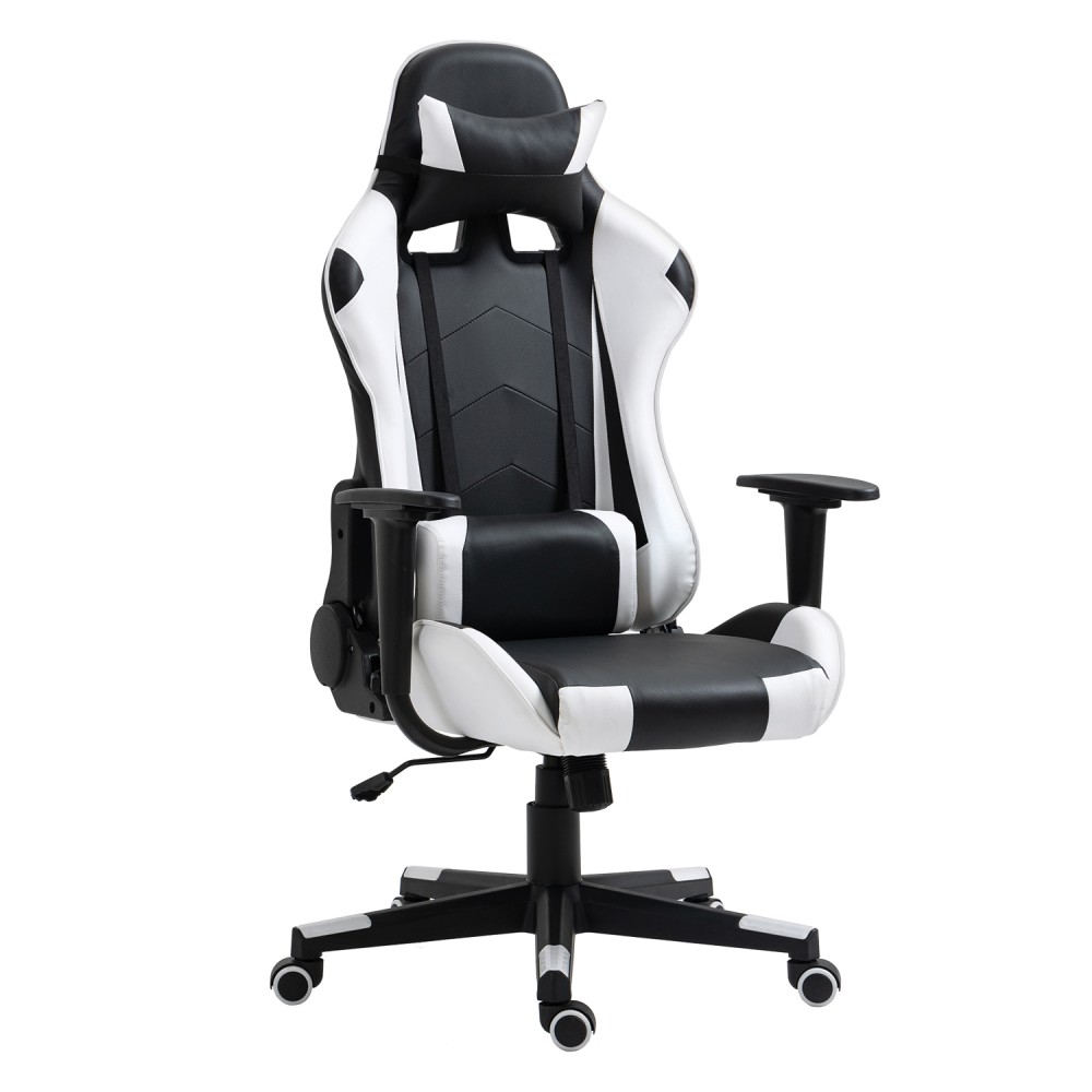 Καρέκλα Γραφείου ArteLibre Gaming NAVAN Λευκό/Μαύρο PVC 68x53x122-131cm Καρέκλα Γραφείου ArteLibre Gaming NAVAN Λευκό/Μαύρο PVC 68x53x122-131cm