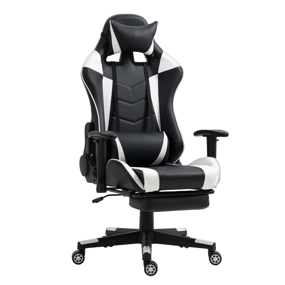Καρέκλα Γραφείου ArteLibre Gaming SLIGO Λευκό/Μαύρο PVC 70x55x122-131cm Καρέκλα Γραφείου ArteLibre Gaming SLIGO Λευκό/Μαύρο PVC 70x55x122-131cm