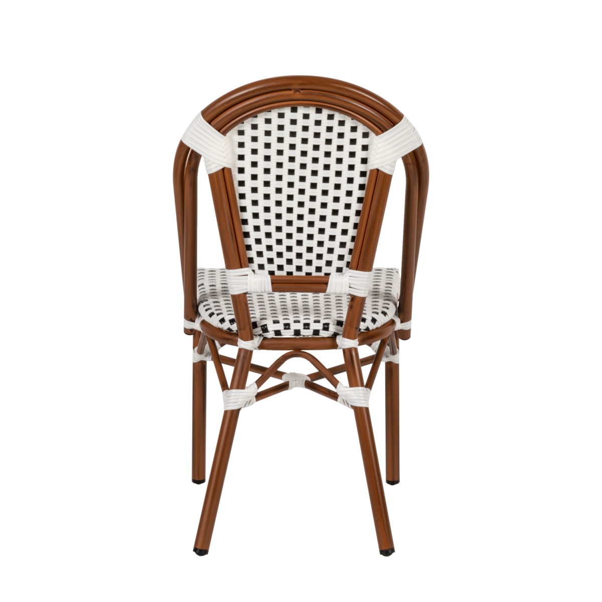 Καρέκλα Κήπου ArteLibre MUTARAZI Λευκό/Μαύρο Αλουμίνιο/Rattan 50x57x85cm