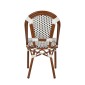 Καρέκλα Κήπου ArteLibre MUTARAZI Λευκό/Μαύρο Αλουμίνιο/Rattan 50x57x85cm