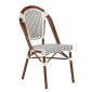 Καρέκλα Κήπου ArteLibre MUTARAZI Λευκό/Μαύρο Αλουμίνιο/Rattan 50x57x85cm
