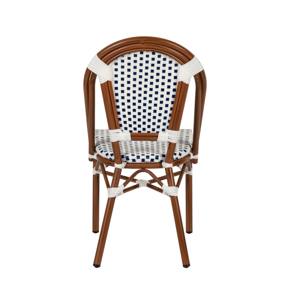 Καρέκλα Κήπου ArteLibre MUTARAZI Λευκό/Μπλε Αλουμίνιο/Rattan 50x57x85cm
