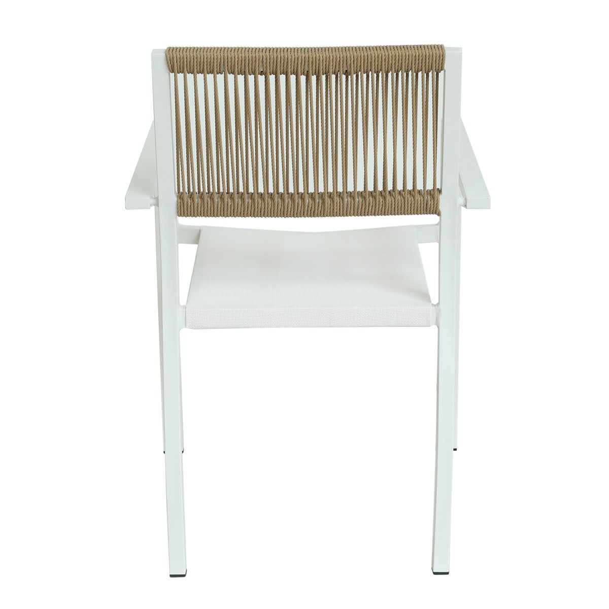 Πολυθρόνα Κήπου ArteLibre HORUS Λευκό/Καφέ Αλουμίνιο/Rattan 56x58x83cm