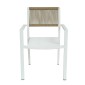 Πολυθρόνα Κήπου ArteLibre HORUS Λευκό/Καφέ Αλουμίνιο/Rattan 56x58x83cm