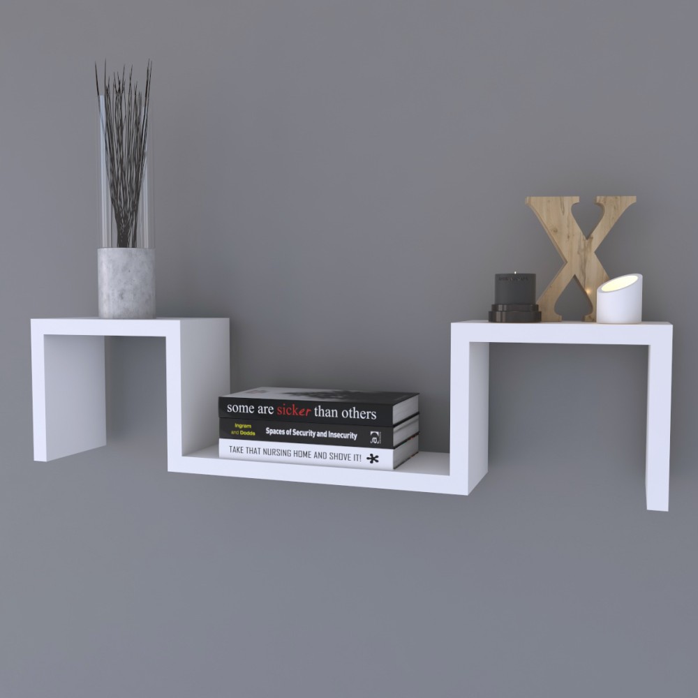 Ράφι Τοίχου ArteLibre ESTERLINE Λευκό Μοριοσανίδα 70x11.7x15cm