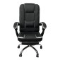 Καρέκλα Γραφείου OPTISEAT Μαύρο/Λευκό PVC/Μέταλλο 67x65x105-115cm