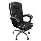 Καρέκλα Γραφείου OPTISEAT Μαύρο/Λευκό PVC/Μέταλλο 67x65x105-115cm