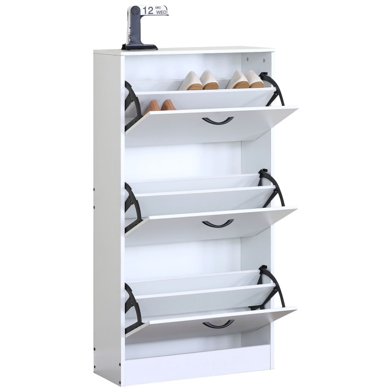 Παπουτσοθήκη ArteLibre BRANTLEY Λευκό Μοριοσανίδα 60x24x116cm