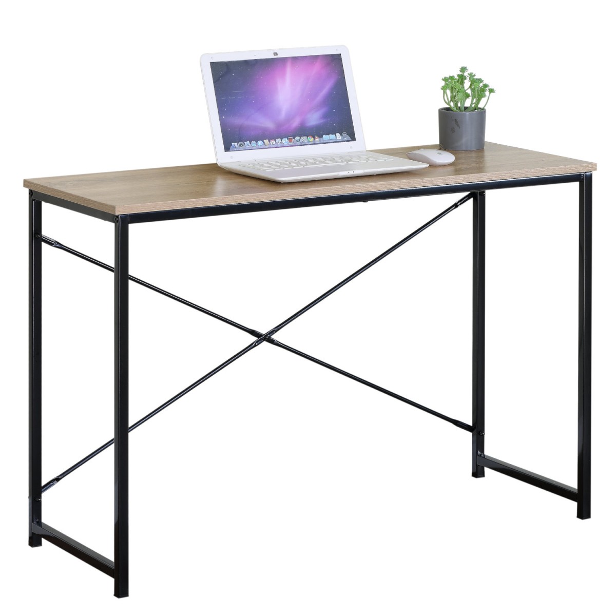 Γραφείο ArteLibre HALDEN Δρυς/Μαύρο Μοριοσανίδα/Μέταλλο 100x40x70cm Γραφείο ArteLibre HALDEN Δρυς/Μαύρο Μοριοσανίδα/Μέταλλο 100x40x70cm