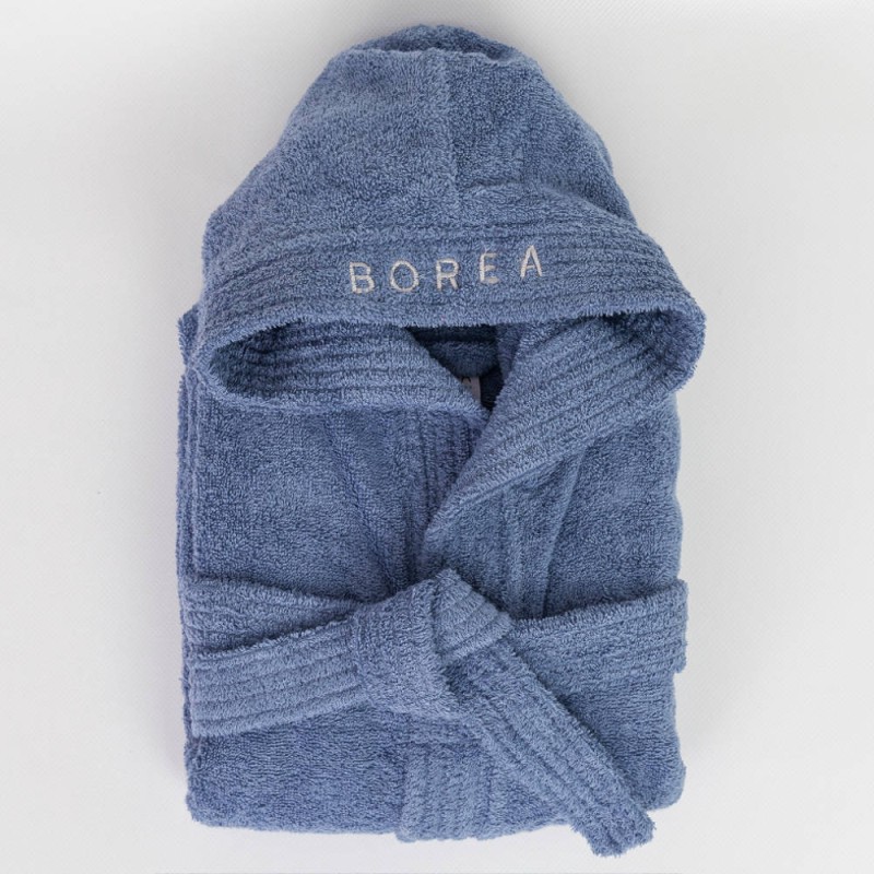 Μπουρνούζι Εφηβικό Με Κουκούλα Teenager Μπλε