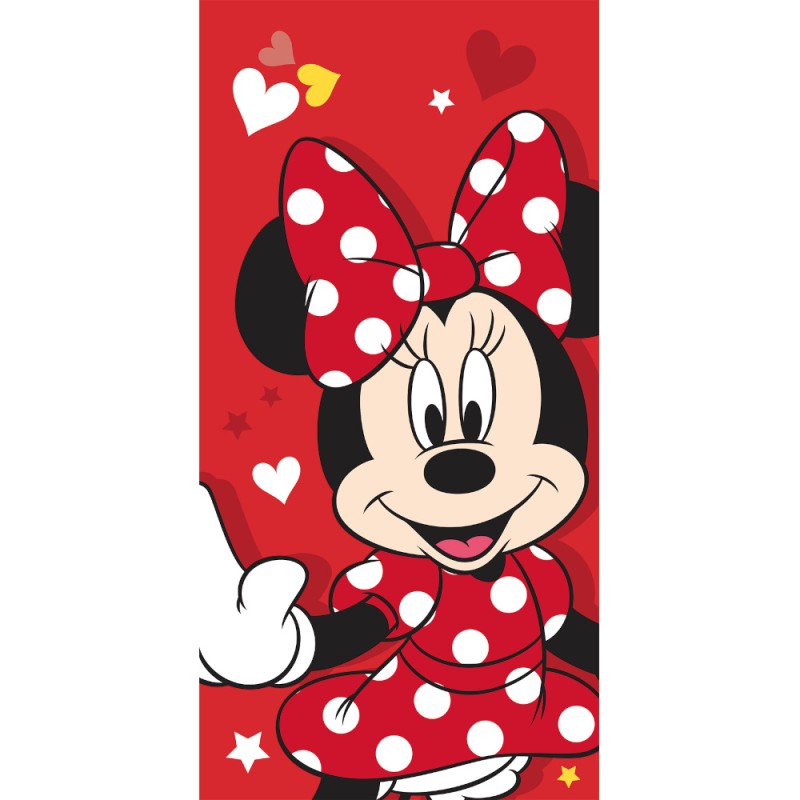 Πετσέτα Θαλάσσης Βαμβακερή Βελούδινη Hello Minnie 320gsm