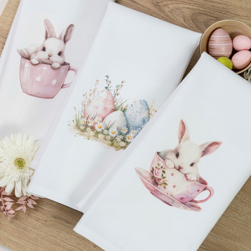 Ποτηρόπανα Κουζίνας BunnyCup Σετ 3ΤΜΧ