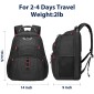 Σακίδιο πλάτης Travel Usb 40L Laptop 17,3” Matein 1714 μαύρο