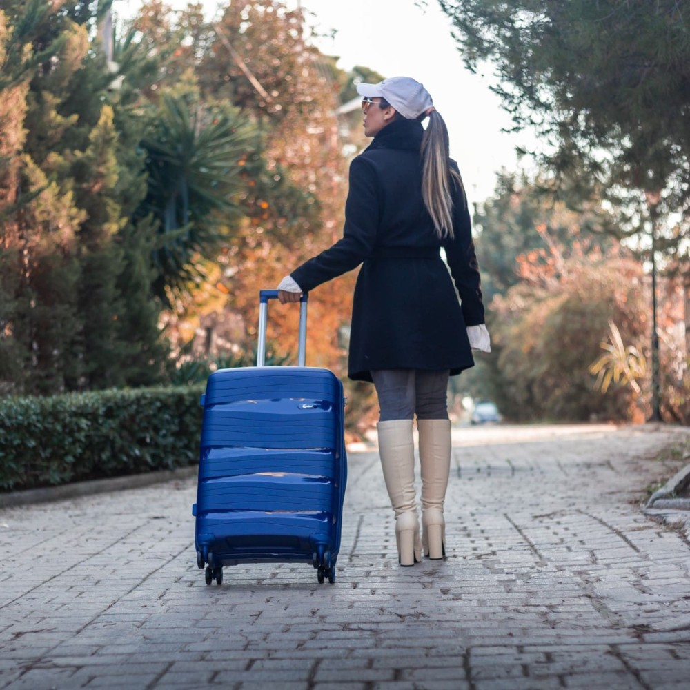 Βαλίτσα trolley Cardinal (PP) μεσαία 2014/60cm σκούρο μπλέ