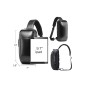Τσαντάκι ώμου χιαστί crossbody Bange 22085 plus μαύρο