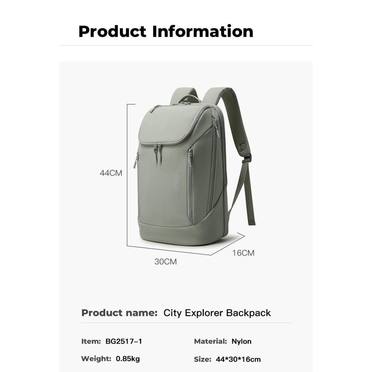 Επαγγελματικό σακίδιο 21L 15,6” Bange 2517-1 γκρι