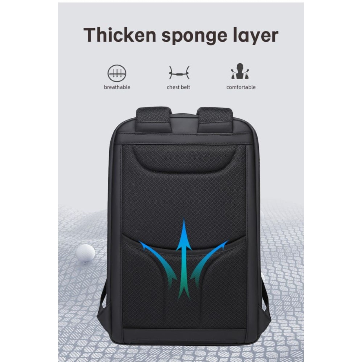 Σακίδιο πλάτης 24L Laptop 15,6” Bange 2517 μαύρο