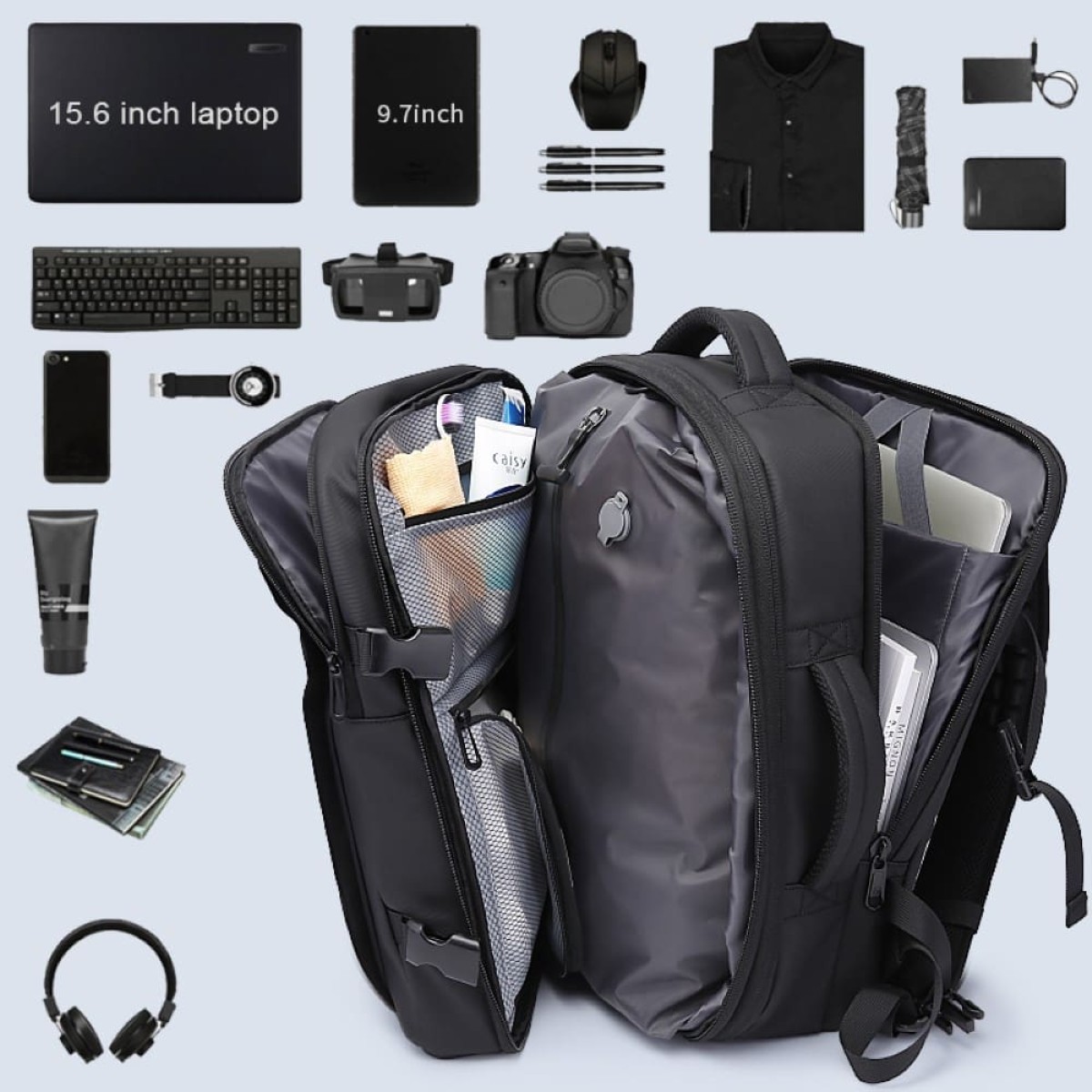 Σακίδιο πλάτης vacuum Tsa Lock 36L Laptop 17,3” Bange 3028 μαύρο