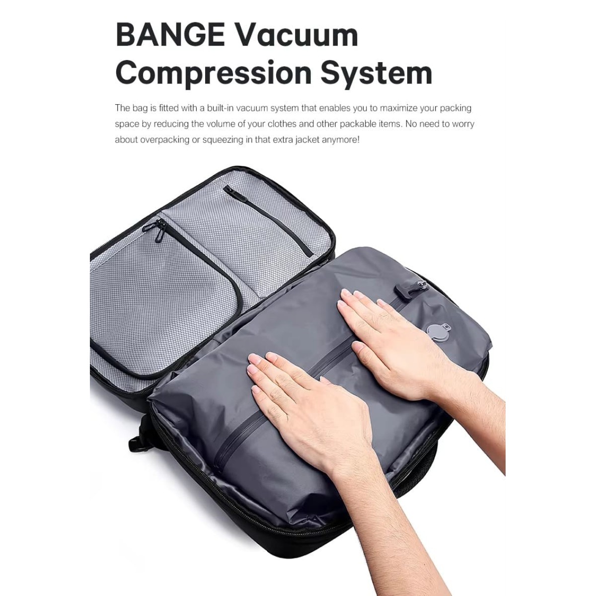 Σακίδιο πλάτης vacuum Tsa Lock 36L Laptop 17,3” Bange 3028 μαύρο