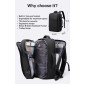 Σακίδιο πλάτης vacuum Tsa Lock 36L Laptop 17,3” Bange 3028 μαύρο