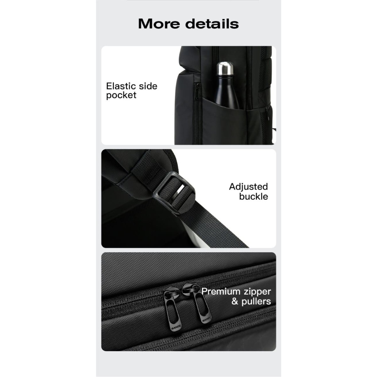 Σακίδιο πλάτης 27L Laptop 15,6” Bange 3065 μαύρο