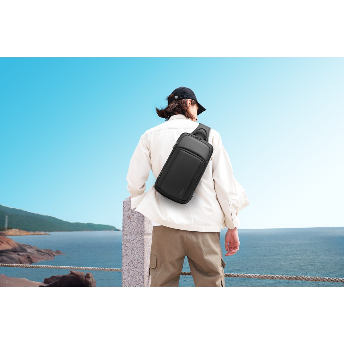 Τσαντάκι ώμου χιαστί crossbody Bange 7795 μαύρο