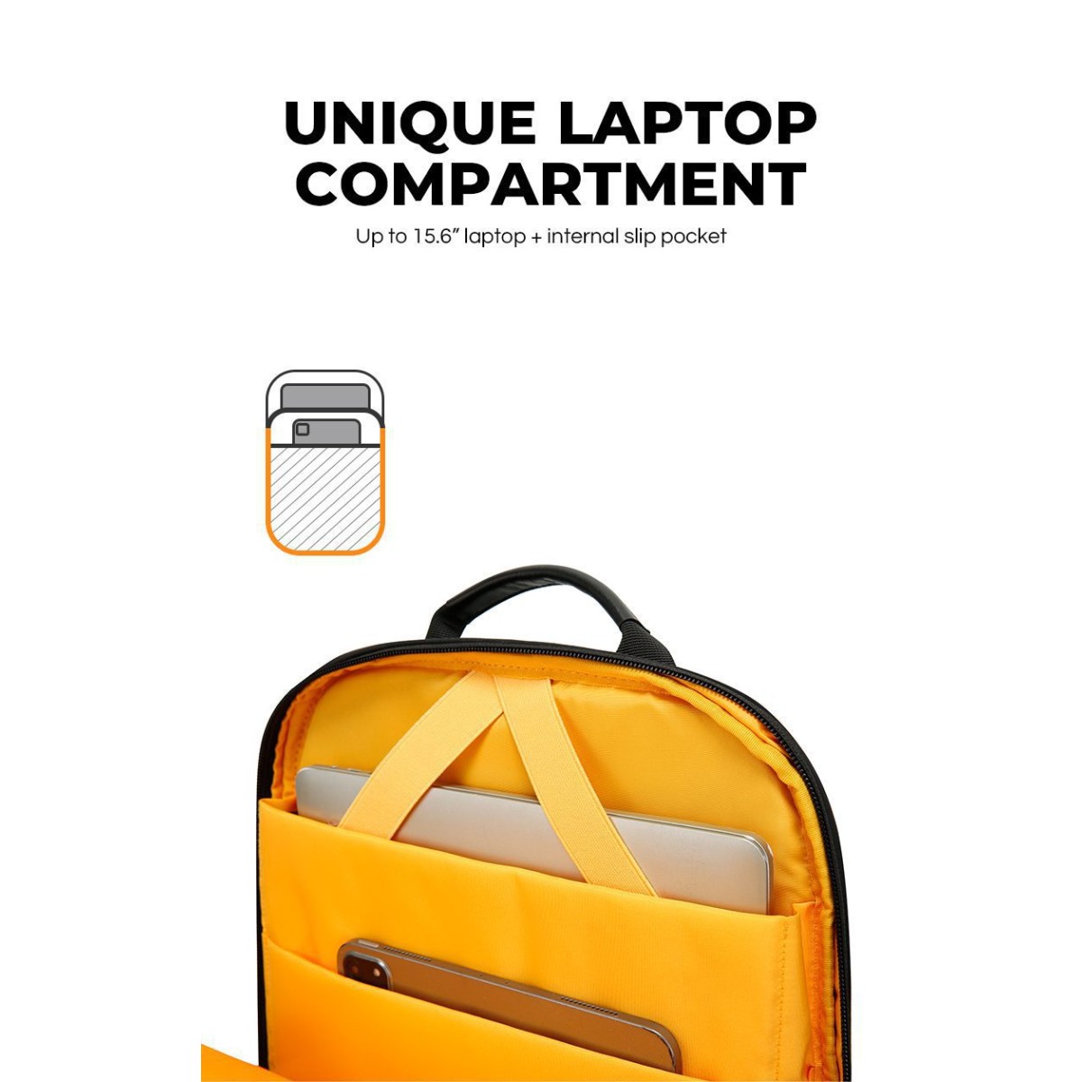 Σακίδιο πλάτης 24L Laptop 15,6” Bange 7839 μαύρο