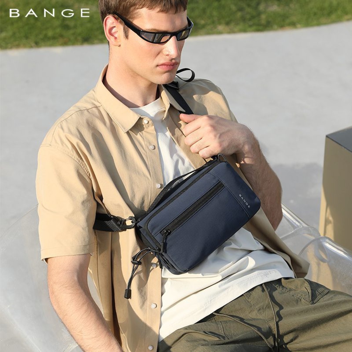 Τσαντάκι ώμου crossbody  Bange 8089-1 μπλε