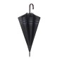 Umbrella Gent Golf 65/8 Aut. black with border stripe μπλε