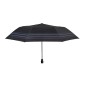 Umbrella Gent Mini 54/8 Aut. 3 section round black with border stripe μπλε