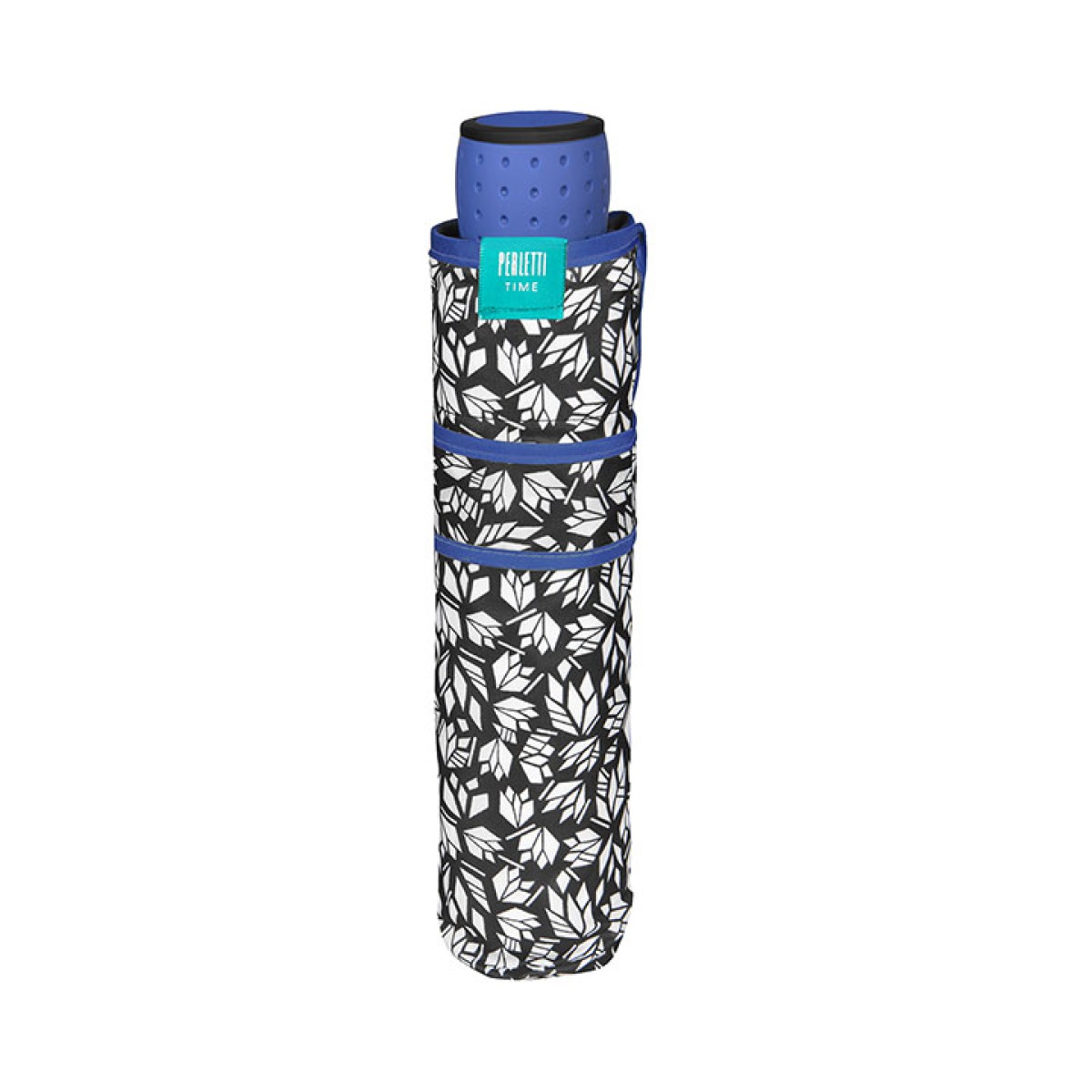 Umbrella Lady Mini 54/8 Man. 3 section round White black fluo windproof Microfibre μπλε