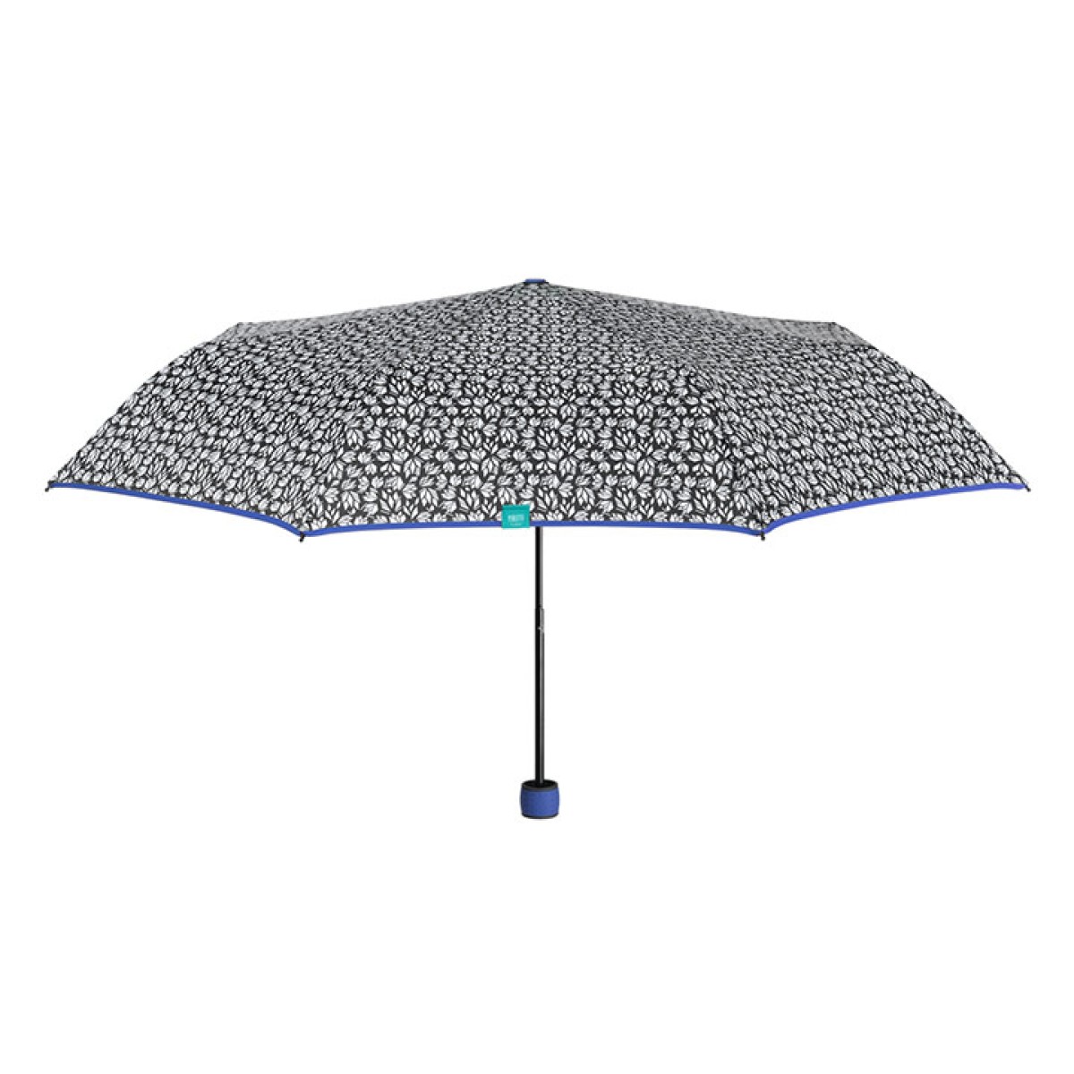 Umbrella Lady Mini 54/8 Man. 3 section round White black fluo windproof Microfibre μπλε