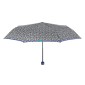 Umbrella Lady Mini 54/8 Man. 3 section round White black fluo windproof Microfibre μπλε