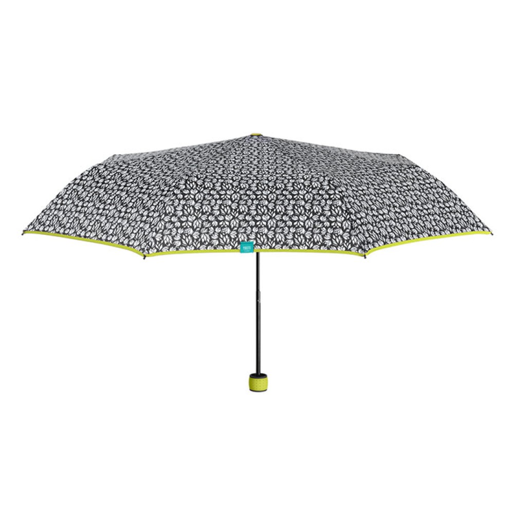 Umbrella Lady Mini 54/8 Man. 3 section round White black fluo windproof Microfibre πράσινο