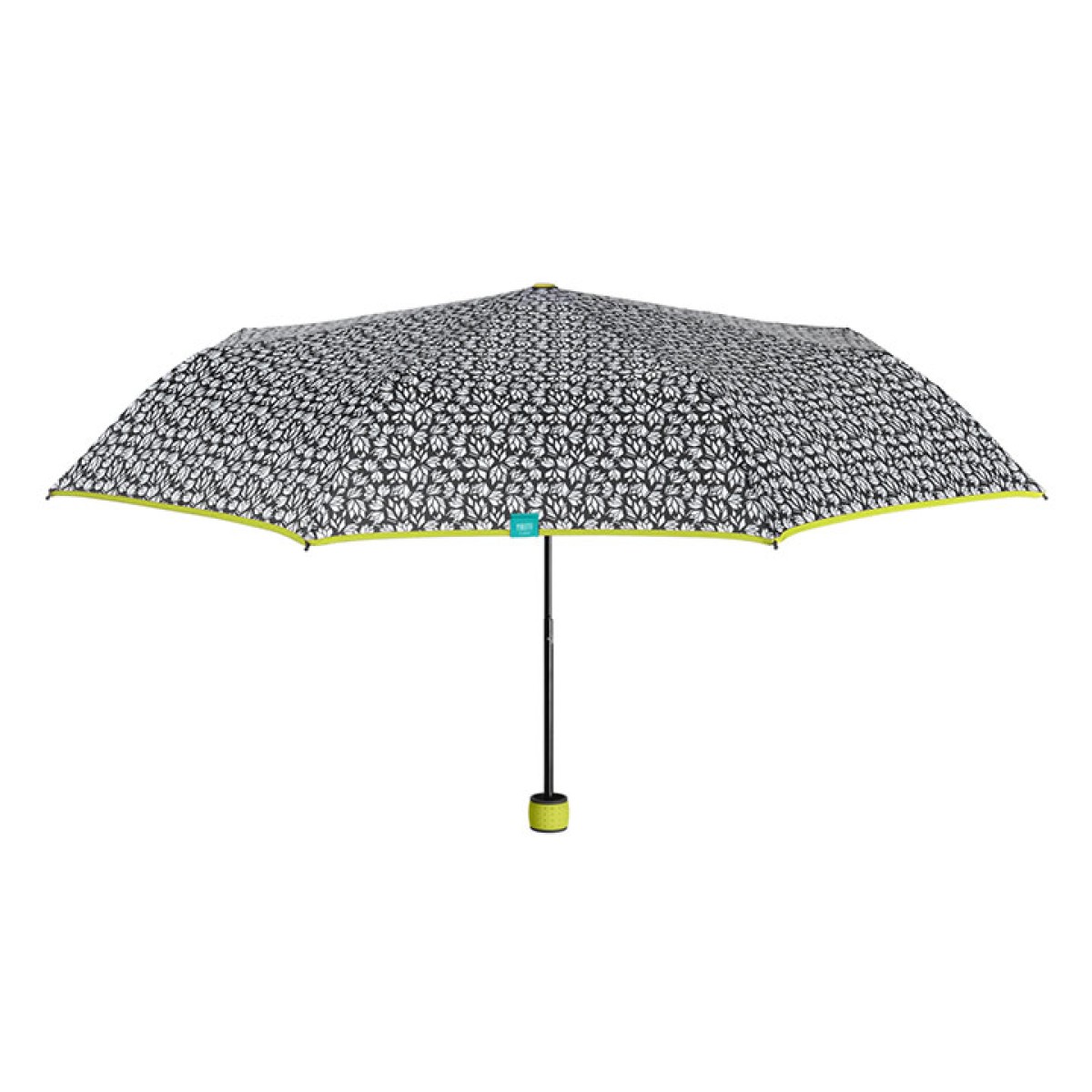 Umbrella Lady Mini 54/8 Man. 3 section round White black fluo windproof Microfibre πράσινο