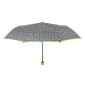 Umbrella Lady Mini 54/8 Man. 3 section round White black fluo windproof Microfibre πράσινο