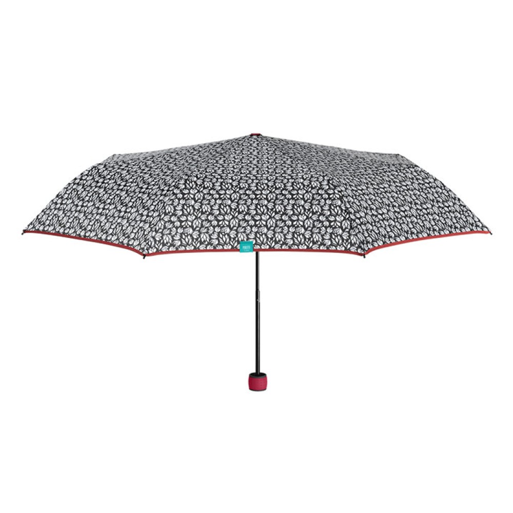 Umbrella Lady Mini 54/8 Man. 3 section round White black fluo windproof Microfibre κόκκινο