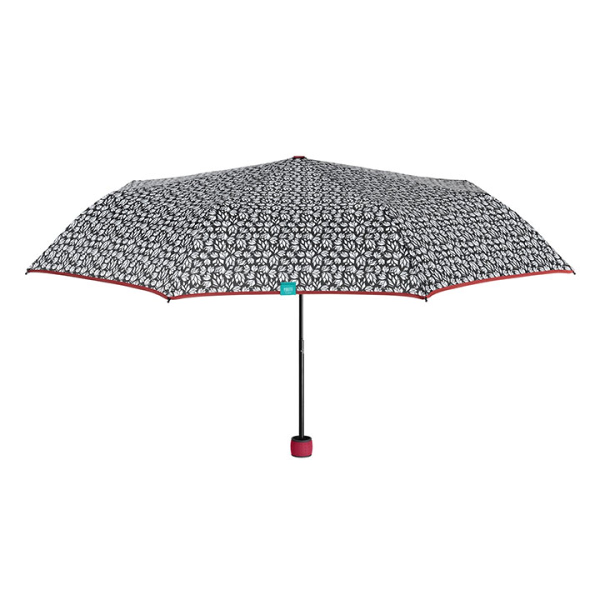 Umbrella Lady Mini 54/8 Man. 3 section round White black fluo windproof Microfibre κόκκινο