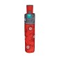 Umbrella Lady Mini 54/8 Aut. 3 section round printed flowers printed windproof Microfibre κόκκινο